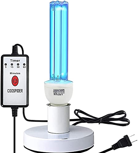 COOSPIDER 1 Pack 15W UV Light Bulb 15w 110v Covers up to 400sq ft. U/V BL CFL Compact Light Bulb for 30W Electric Zapper Replacement Straight Tube T8 F15 18 Inch Blue Light