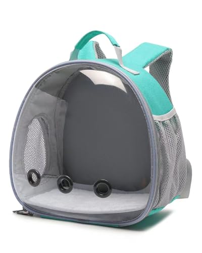Hcupet Mochila transportadora de animais pequenos, cápsula espacial, mochila transportadora de janel