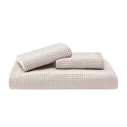 Bedsure Cotton Duvet Cover Queen - 100% Cotton Waffle Weave Linen Duvet Cover Queen Size, Soft And Breathable Queen Duvet Cover Set For All Season (Queen, 90"X90") #TOP7