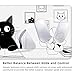 Gaming Mouse Pad for Computer,Large Mouse Pads for Desk Keyboard, Black Anime Cat Desk Mat Laptop,Cute XXL Waterproof Keyboard Pad,Extended Big Non-Slip Rubber Mousepad (Black Cat)