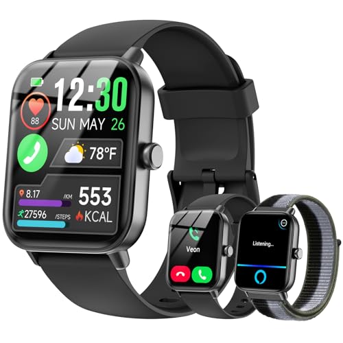 Smart Watches for Women/Men, Smart Watch for Android Phones and iPhone Compatible, Alexa Built-in, 1.8