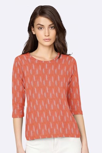 Image of Cotton Pochampally ikat unstitched blouse, Kurthi, long frock fabric material for women (1 meter, 2 meters & 3 meters)