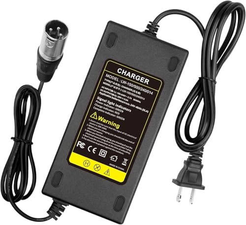 Hommoat 29V 5A 3-Pin Male XLR Connector Battery Charger for Lakematic, Pride Mobility, Jazzy Power Chair, Drive Medical, Golden Technologies, Shoprider, Rascal 200T/500T/301 PC 24BC5000TF-1