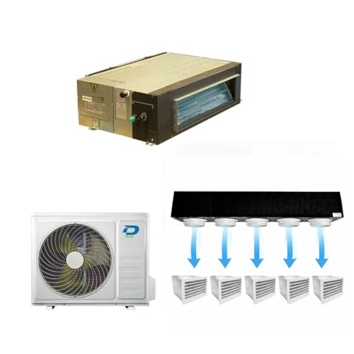 Diloc Over Condizionatore Canalizzato 24000 BTU Inverter R32 A++ con Kit Plenum 5 Vie – Climatizzatore in Pompa di Calore Mod. D.OVER24CAN