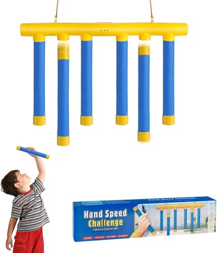 Catching Sticks Game - Hand Speed Challenge Toy Adult Kid 3 Speeds Reaction Training Stick Sensory Toys Kids Drop Pick up Sticks Game Hand-Eye Coordination Gift for Party/School/Family TOY 0115
