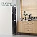 DEANIC 5-Shelf Folding Bookcase with Wheels, Rolling Bookshelf Heavy Duty Storage Shelves, Freestanding Metal Wire Shelving Unit for Living Room, Office, Kitchen, Basement, Pantry (Black)
