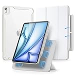 ESR Hybrid Case for iPad Air 11 Inch M4/M3/M2(2026/2025/2024), Air 5th/4th Generation Case (2022/2020) 10.9 Inch with Pencil Holder, Removable Magnetic Cover, Vertical Stand, Rebound 360 Series, White