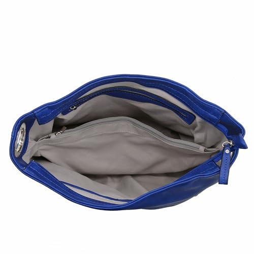 Hobo Shoulder Bag with Big Snap Hook Hardware (Royal Blue)