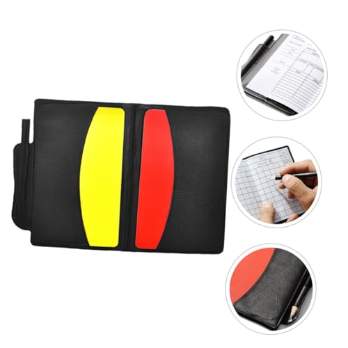 YARNOW Standard Soccer Referee Kit Portable Folding Wallet with Red Yellow Warning Cards Multi-Function Referee Cards for Football Badminton Rugby Matches Lightweight and Secure Storage - Thumbnail 6