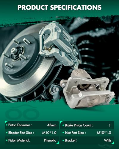 Image of SCITOO 18B4924 Rear Left Driver Side Brake Caliper Fits For Cadillac For CTS 2006-2007,For Cadillac For STS 2005-2011, With Bracket,1PC