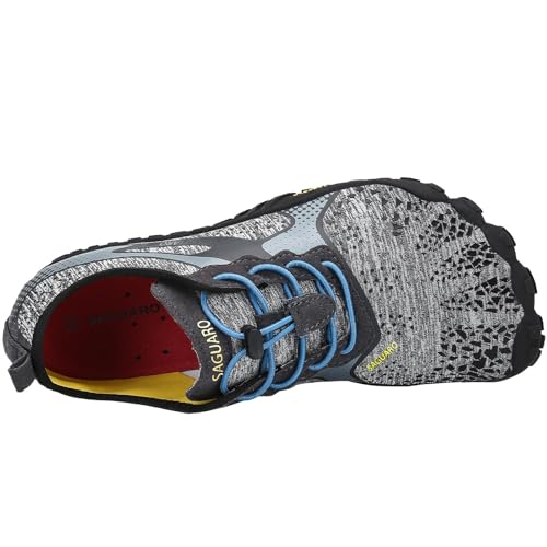 [SAGUARO] ベアフット ランニングシューズ ポータブル フィットネスシューズ 柔軟 超軽量 通気性 28.5 cm,グレー 5枚目