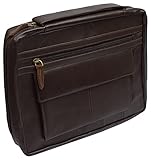 Genuine Leather Large Book Covers Bible Covers with Handle (Brown)