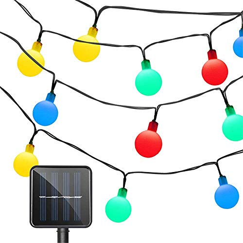 Solar Light String, 60led Milk Bubble White Ball Light, 11 Meters, 8 Modes, Fairy Lights, Indoor And Outdoor Waterproof, Solar Decorative Lights, Garden, Home, Ideal for DIY