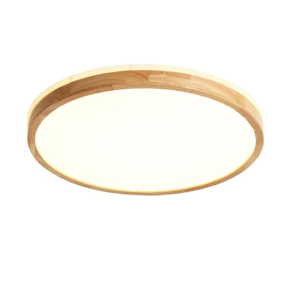 Plafonnier japonais bois rond éclairage créatif hôtel et bureau