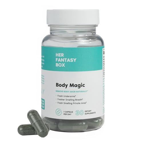Her Fantasy Box | Body Magic | Chlorophyll Capsules - 30 Vegan Capsules for Detox, Digestion, Gut Health, Skin Support, and Oily Skin - Natural Energy Booster