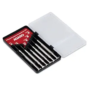 AGARO 6-Piece Precision Screwdriver Set, for Home, DIY, Professional & Industrial Use Ideal for Carpentry, Construction, Mechanical & Plumbing Tasks