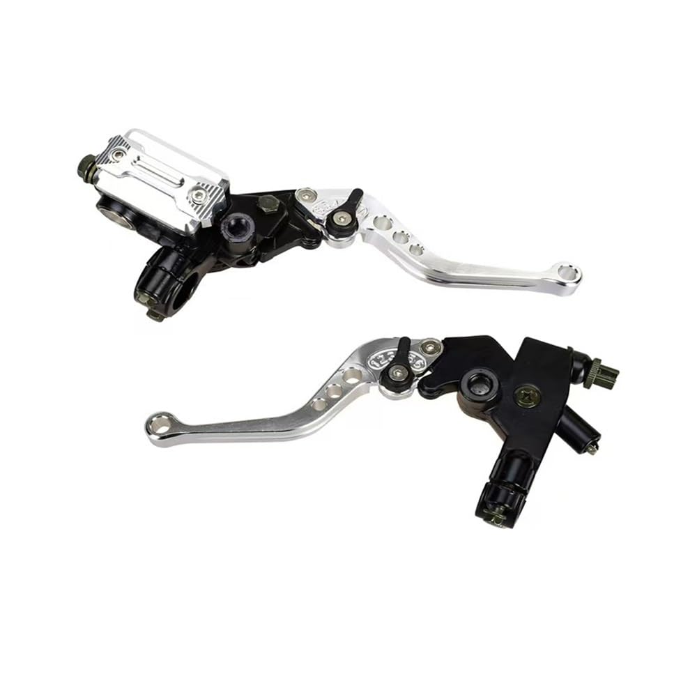 Nhgfdfs Silvery Motorcycle Clutch Brake Lever 22Mm Brake Clutch Pump Master Cylinder Handles Motorcycle Levers Handlebar Hydraulic Accessories