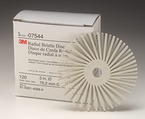 Image of 3M Radial Bristle Disc Thin Bristle, 2 in x 3 /8 in 80, 40 per Inner, Yellow
