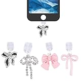 Matériel: Ces accessoires de bougie de poussière sont en alliage de zinc et en plastique, qui sont fiables, durables, pas faciles à casser et à déformer, et n'endommagent pas votre port de charge, vous pouvez donc les utiliser en toute confiance.