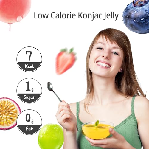 Hethstia Konjac Jelly Variety Pack, 10 Pouches Drinkable Jelly, Keto Snack | Blueberry, Peach, Passion Fruit, Green Grape, Strawberry, Low Calorie, Vitamin C, Gluten-Free, On-The-Go Healthy Treat - image 6