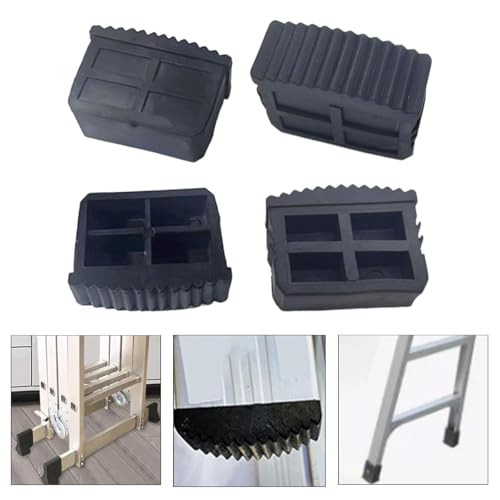 Image of SECRET DESIRE 4 Pieces Ladder Feet Covers Replace Convenient Rubber Steep Ladder Foot Pads 6cmx2.2cm|Tools|Ladders