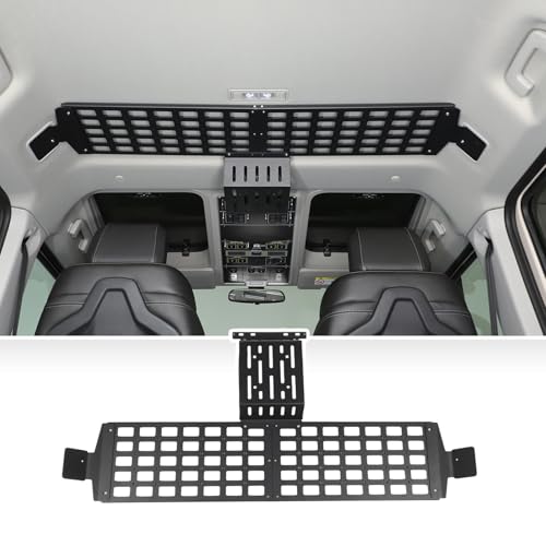 Overhead Roof MOLLE Panel Compatible with INEOS Grenadier 2020-2025 Accessories, Inner Roof Cargo Rack Storage Shelf Holder, Front Molle Panel Roof Rack Top Organizer Bracket Modular Luggage Carrier
