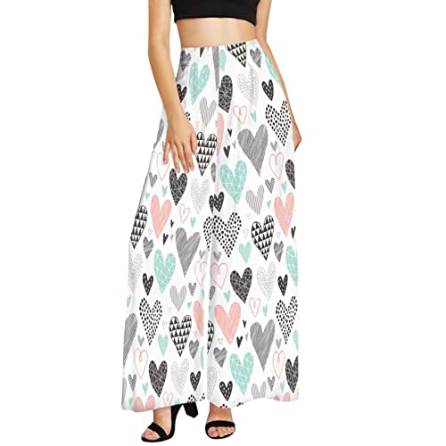 Pantalon décontracté taille haute pour femme ample et fluide en grande taille
