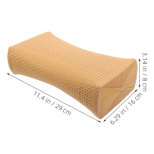 Oreiller ergonomique de sauna coussin de maintien cervical en rotin tressé - 3