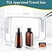 Cosywell Travel Bottles for Toiletries 10PCS TSA Approved Shampoo and Conditioner Bottles Leakproof Plastic Spray Bottle Refillable Travel Containers for Cream Lotion Rose Water