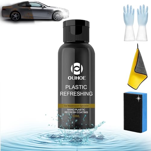 EZGHAR Lakiso Plastic Revitalizing, Lakiso Plastic Revitalizing Coating Agent, Lakiso Cleaning Agent Plastic for Car, Ouhoe Plastic Refreshing (1PC 50ml)