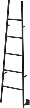 Amba Jeeves Model A Ladder 5 Bar الفولاذ المقاوم للصدأ تجفيف الأسلاك الصلبة باللون الأسود غير اللامع