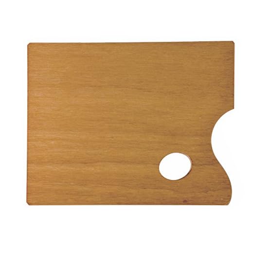 Lienzos Levante Paleta de Pintor Rectangular, Chapa de Madera Aceitada, 3-MR, 21,5x28 cm