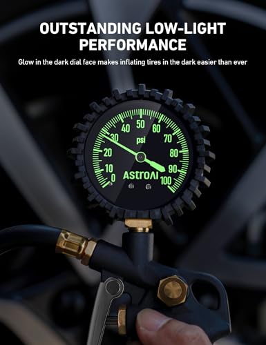 AstroAI Analog Tire Inflator Gauge