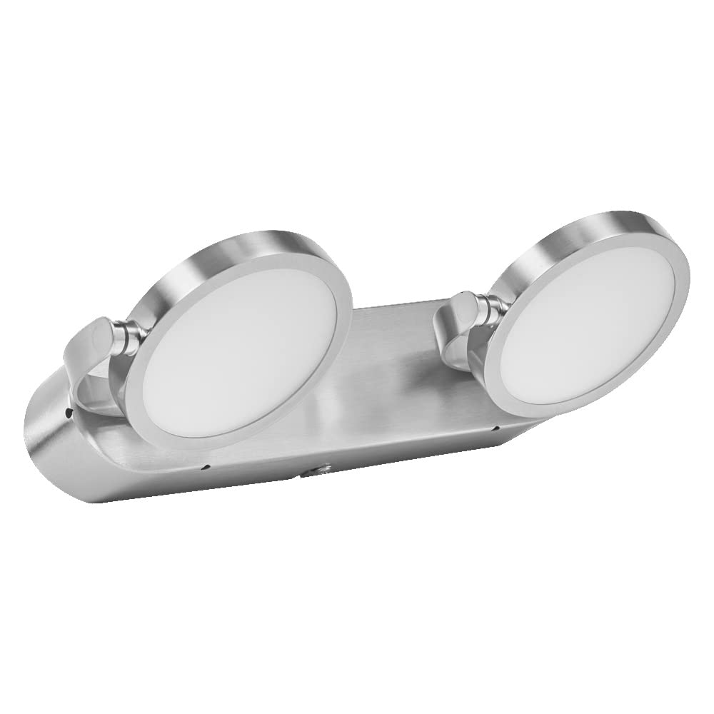 LEDVANCE SUN@HOME Bathroom Round lampada da bagno 300mm IP44, 14W, 1040lm, luce bianca regolabile (da 2200K a 5000K), dimmerabile, adatta automaticamente la luce al bioritmo, protezione IP44, cromo