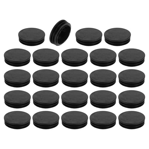 uxcell Round Plastic Plug,50mm(1.97") OD Furniture Leg Pipe Insert 24Pcs