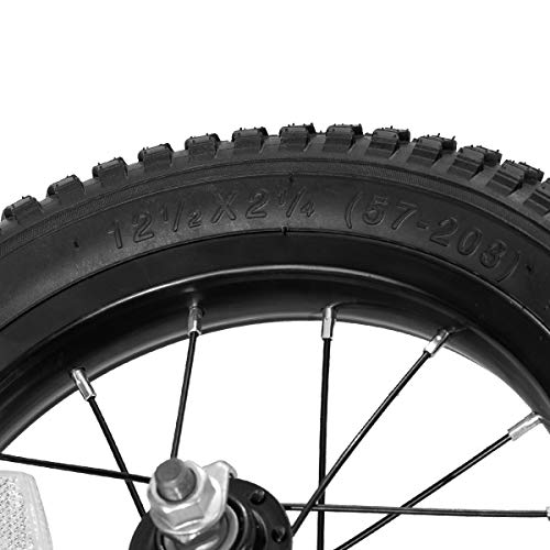 Image of JOYSTAR 12 14 16 18 20 Inch Kids Bike Front Wheels Replacement Bicycle Wheels with 12-20 Inch Solid Air Rubber Tire & Inner Tube Don't Fit Huffy Bike Black & White