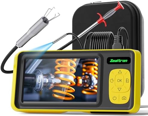 Endoskopkamera mit Litch 3.9mm, USB-austauschbar, mit Rohrreinigungskralle | 4,3" IPS 1080P HD Boreskop. IP67 wasserdicht, 5M Kabel, 1M Rohrreinigungskralle inklusive. Modulares US
