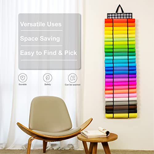 Home Sharon HXE-22203 Vinyl Roll Holder Vinyl Storage Organizer- 44 Compartments Vinyl Roll Storage Includes 18 Pockets thumb #5