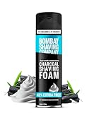 Bom-Bay Shaving Co. Charcoal Shaving Foam for Men, 425g, with Activated Charcoal and Moroccan Argan Oil