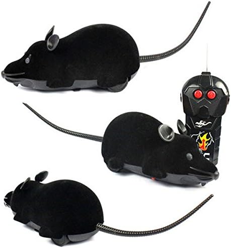 EocuSun Electric Remote Control Mouse Remote Control Animal Toys Pet Cat Toys Mouse Black Brown Grey (Brown)