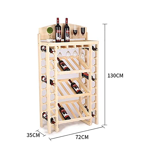 Soporte para botellas de vino de bambú 3 niveles miniatura 2