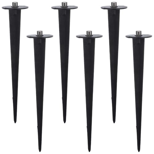 Housoutil 6 Estacas de Repuesto para Luz Solar de Jardín Soporte de Tierra de Plástico 160 MM Piezas para Iluminación Exterior de Caminos y Paisaje Accesorio para Luces Solares de Césped