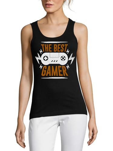 Débardeur Gamer noir coton imprimé vêtement geek tendance mode femme