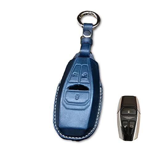 JanneChou Handmade Genuine Leather Smart Key Fob Case Cover Fit