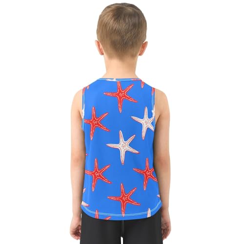 J JOYSAY Starfish Marine Creature Boys Tank Top Sleeveless Muscle Shirts Quick Dry Kids T-Shirts 3-15T3