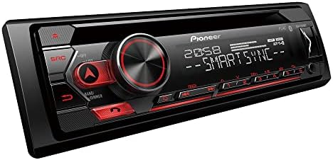 Pioneer DEH-S320BT 1-DIN CD Tuner with Bluetooth, USB, Spotify, Pioneer Smart Sync App and compatible with Android devices.