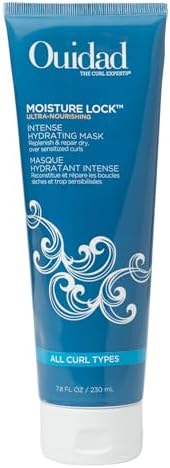 Ouidad Moisture Lock Hair Mask - Intense Hydrating Curly Hair Mask Fights Frizz & Breakage, Macadamia Nut & Olive Oil, Helps Repair, Detangle, Restore Softness, Mineral Oil Free, All Curl Types