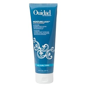 Ouidad Moisture Lock Hair Mask, 7.8 fl oz, Ultra-Nourishing Intense Frizz Control Curly Hair Mask with Macadamia Nut Oil, Olive Oil, Helps Repair, Detangle, Restore Softness & Hydrate, All Curl Types