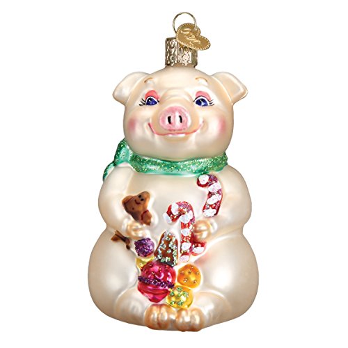 Old World Christmas Lester The Pig Glass Blown Ornament