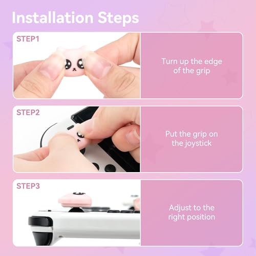 Image of GeekShare 4PCS Cat Shape Silicone Joystick Caps for Switch /OLED /Lite - Tearful Eyes Cat Thumb Grip Caps